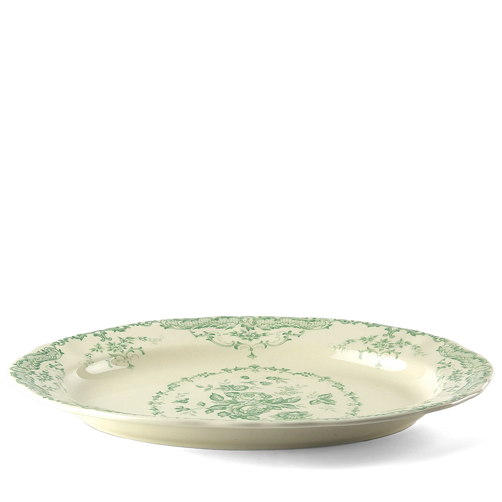 Sage Floral Oval Platter