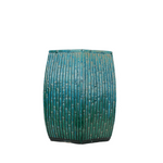 blue garden stool 