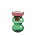 Bubble Vase: bottom is the color of emerald green and the top is a dark pink