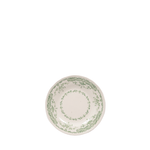 white ceramic plate with green floral design