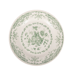 image of ivory plate with green sage pattern