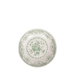 white ceramic plate with green floral details