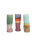 various colored distorted vases