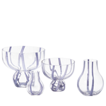 Assortment of purple bud vases