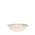 white ceramic bowl with sage floral design