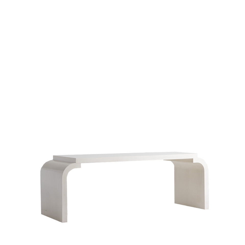 White modern table on a white background