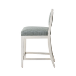 Chair with a striped cushion on a white background