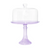 Estelle Colored Glass Cake Stand with Dome, Lavender