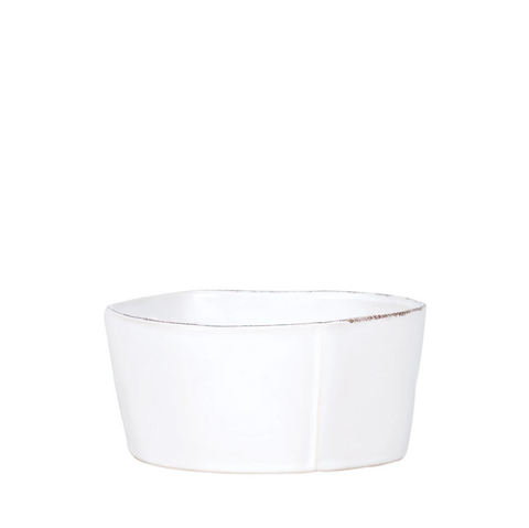 medium white serving bowl