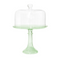 Estelle Colored Glass Cake Stand with Dome, Mint