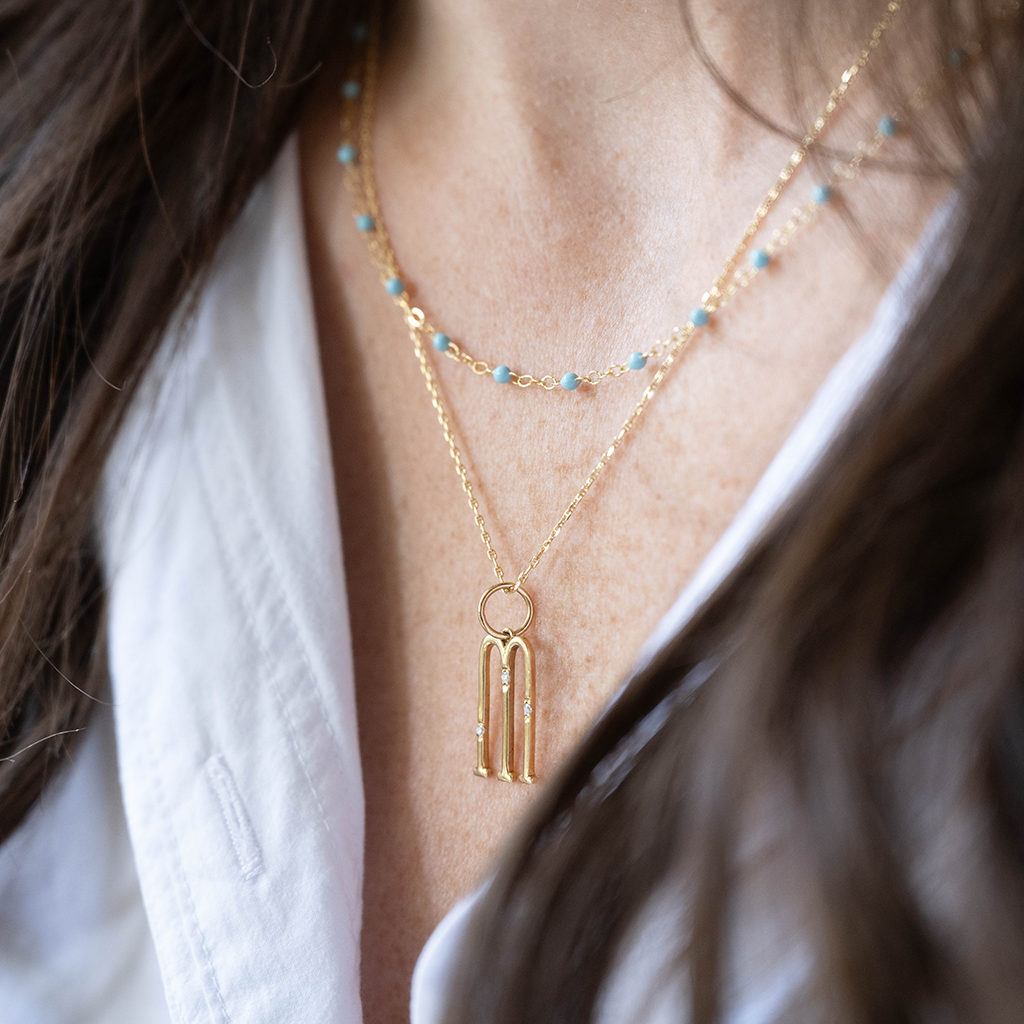 Gold Keyhole Chain Necklace