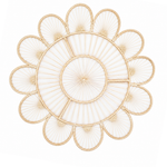 Decorative placemat with circular design on a white background