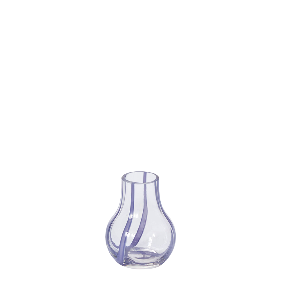 Purple bud vase: front view