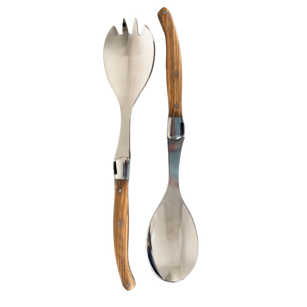 Olive Wood Salad Serve Set