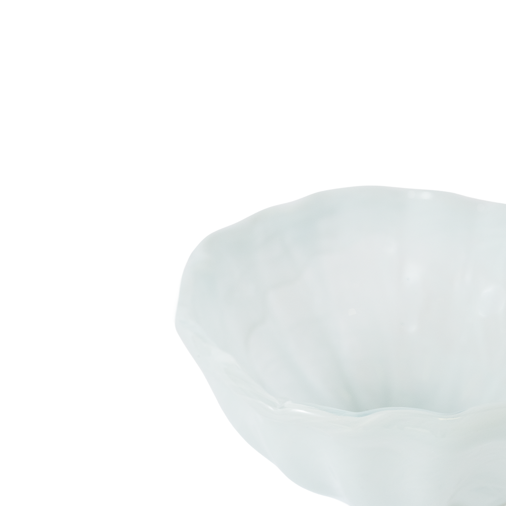 White ceramic bowl on a white background