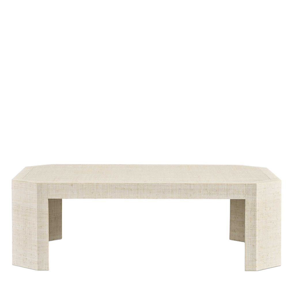 Beige coffee table on a white background