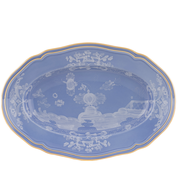 Pervinca Oval Platter, Large (Blue Porcelain Dinnerware) | Blue Print Pervinca Oval Platter, Large (Blue Porcelain Dinnerware) | Blue Print