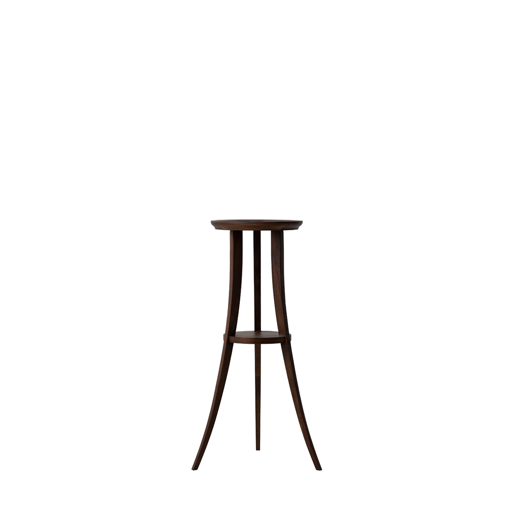 Wooden table on a white background