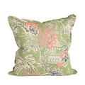Pink and Green Chinoiserie Pillow, Linen