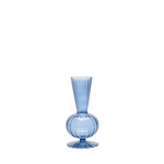 Blue glass vase on a white background
