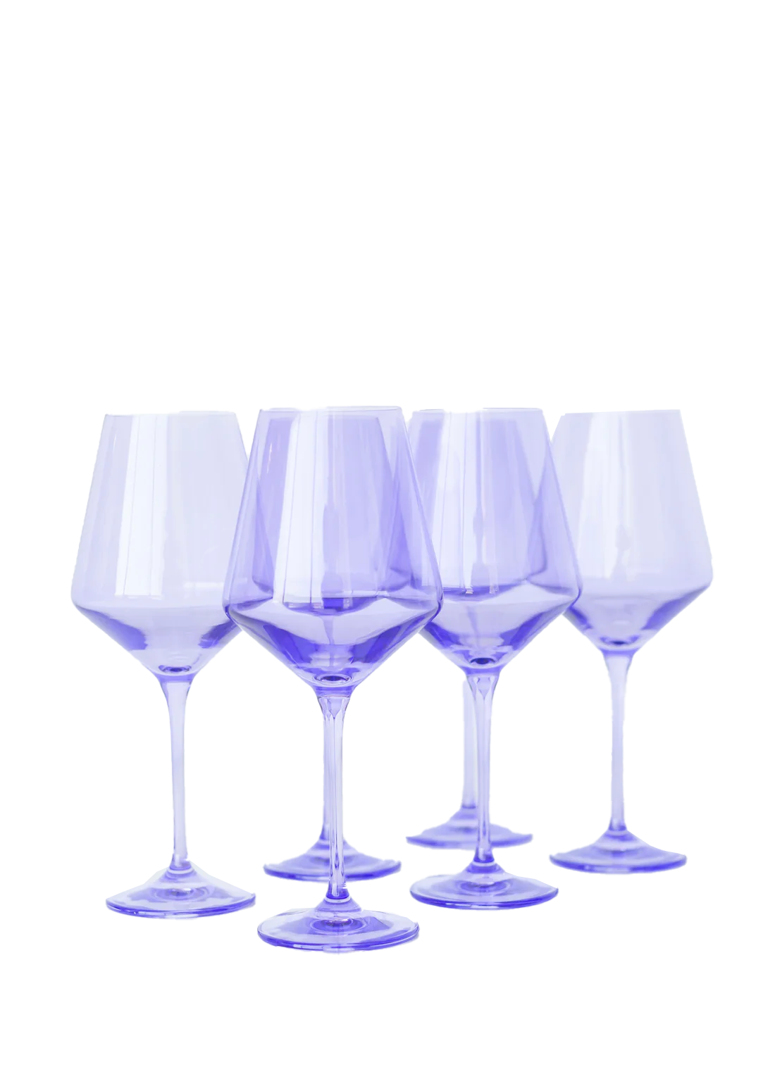 Estelle Colored Wine Glasses - Set of 6, Lavender