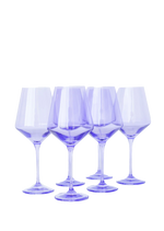 Estelle Colored Wine Glasses - Set of 6, Lavender