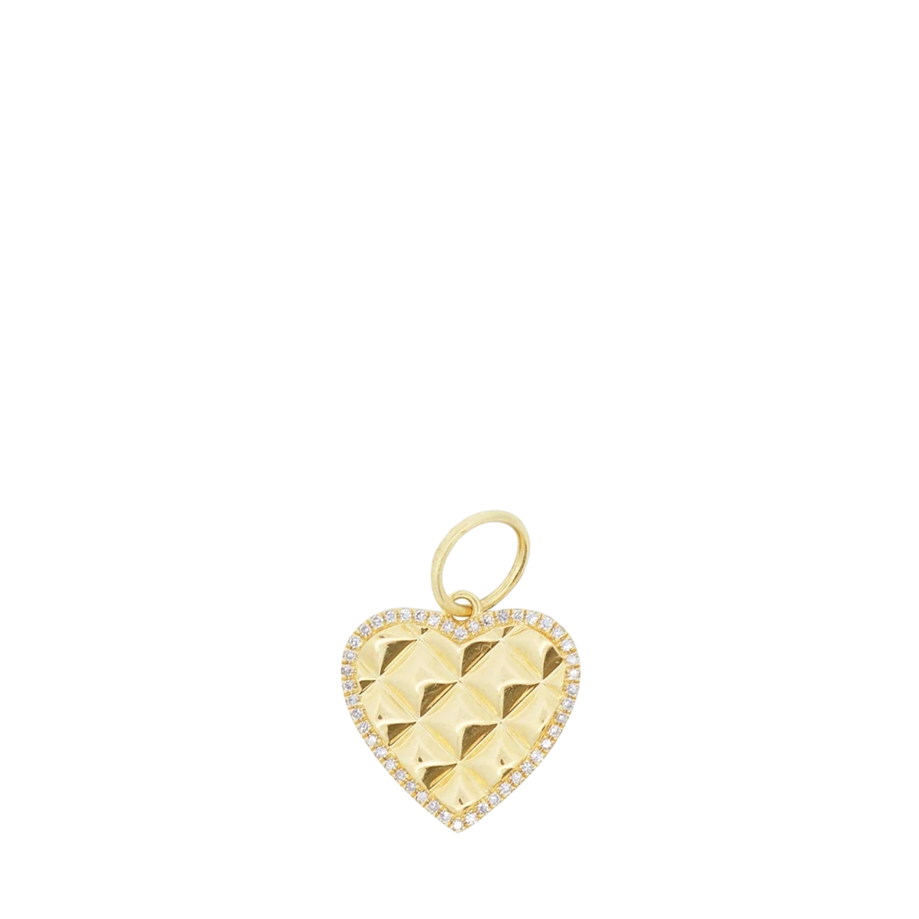 Quilted Heart Charm