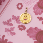 Vintage Ruby and Diamond Qu'hier Que Demain Charm