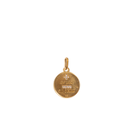 Gold pendant on a white background
