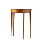 A classic wooden console table with a warm medium-brown finish, four tapered legs, isolated on a white background.