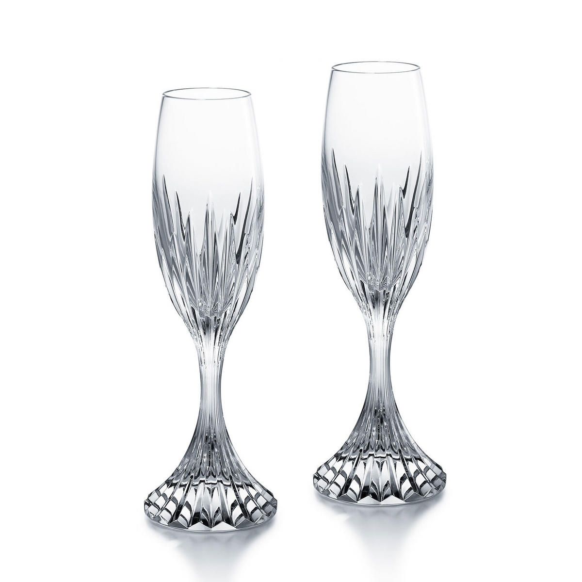 set of 2 baccarat champagne flutes