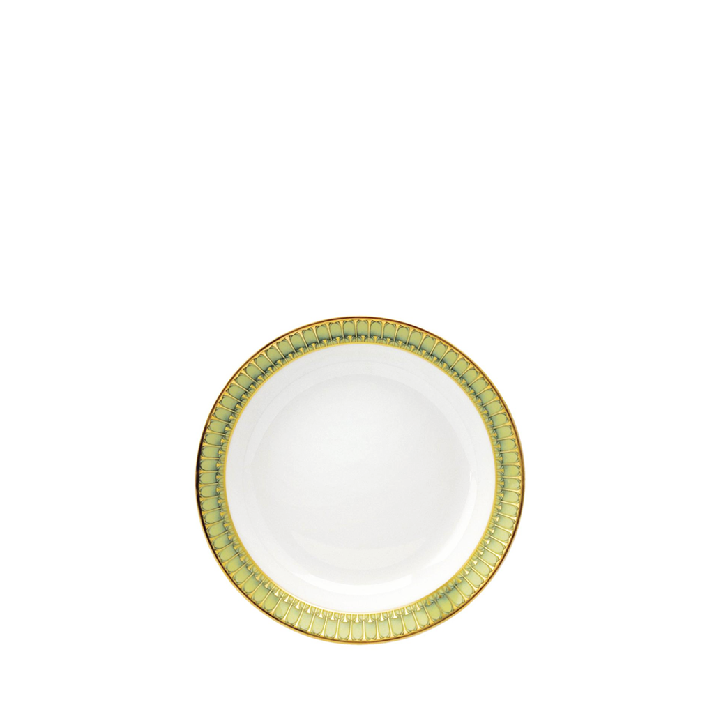 Arcades Green & Gold Soup Plate