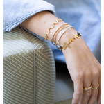 bracelet stack, diamonds and hearts 