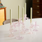 Pink Swirl Glass Candlestick