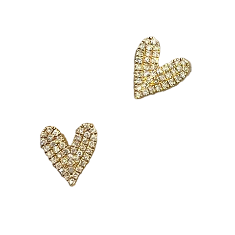 Diamond Heart Studs