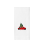 Emroidered Hand Towel, Christmas Car