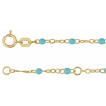 Turquoise Enamel Bead Chain