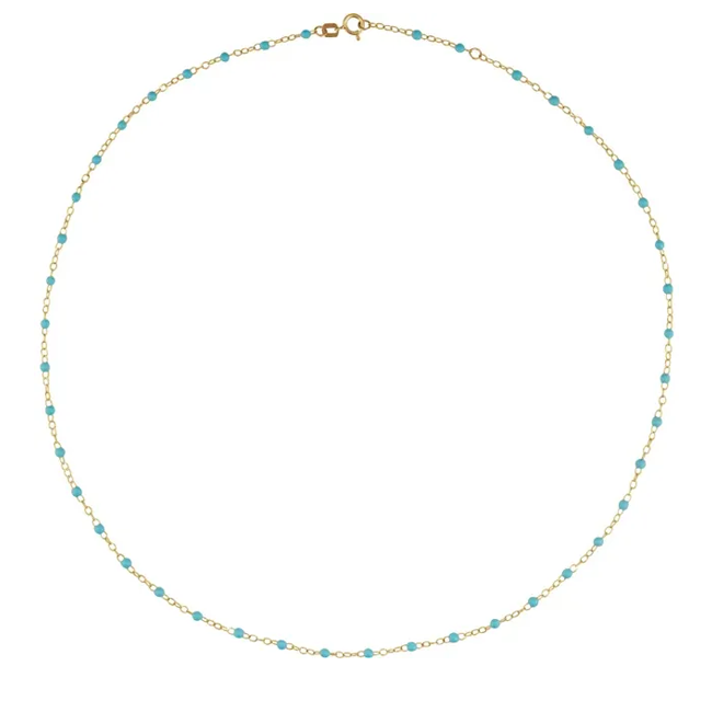 Turquoise Enamel Bead Chain