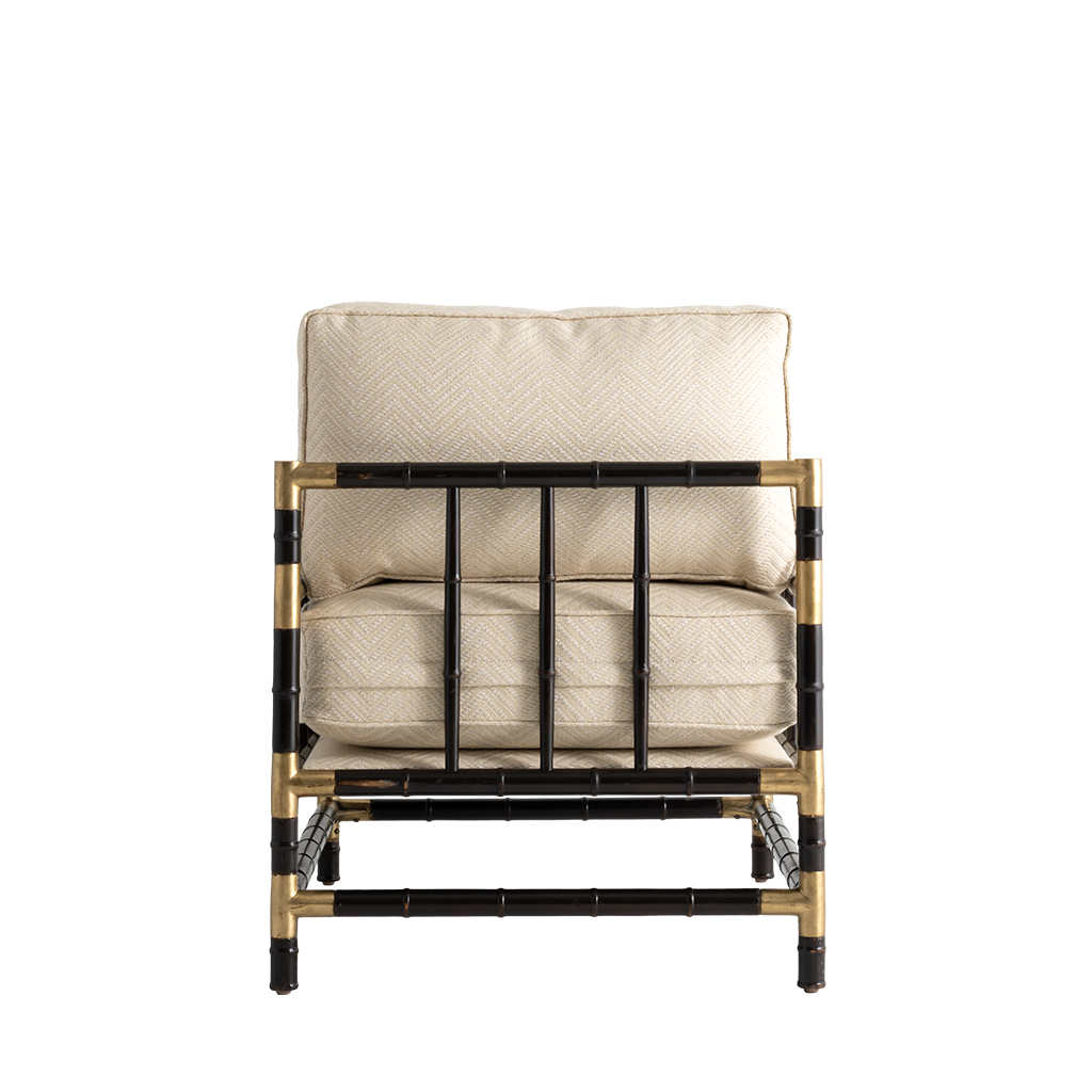 Vintage Bamboo Cube Chair