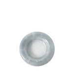 Round blue resin catch all dish on a white background