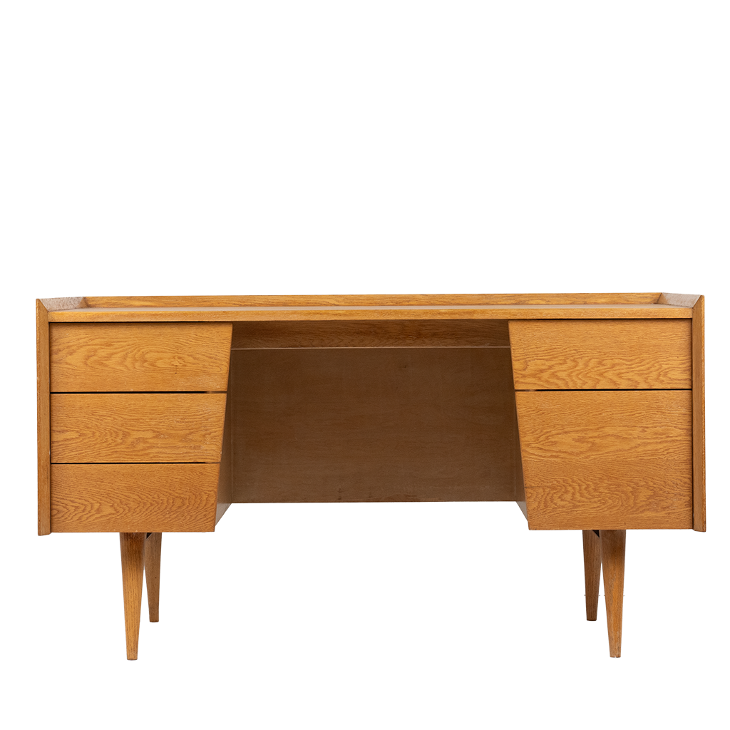 Mid Century White Oak Desk