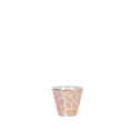 small cup with blush and gold design