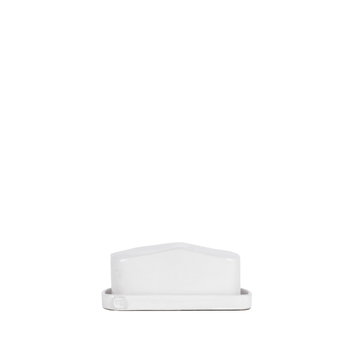 ceramic white butter dish