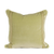 green pillow with decorative side border stripe