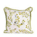 flutter leaf pillow with pleated border