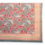 blue tablecloth with pink floral pattern