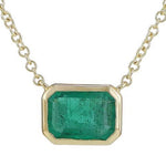 Emerald Bezel Necklace