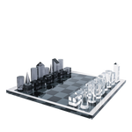 Acrylic black and white chess set