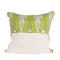 back of green paisley print pillow
