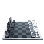 Acrylic black and white chess set